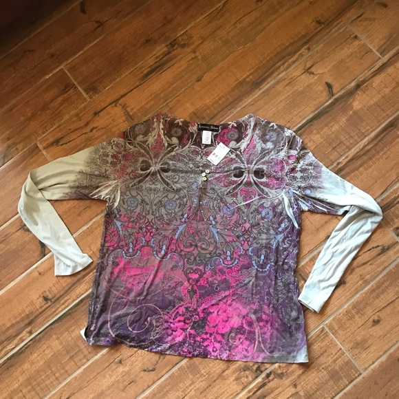 XXL long sleeved cute top - Picture 1 of 3